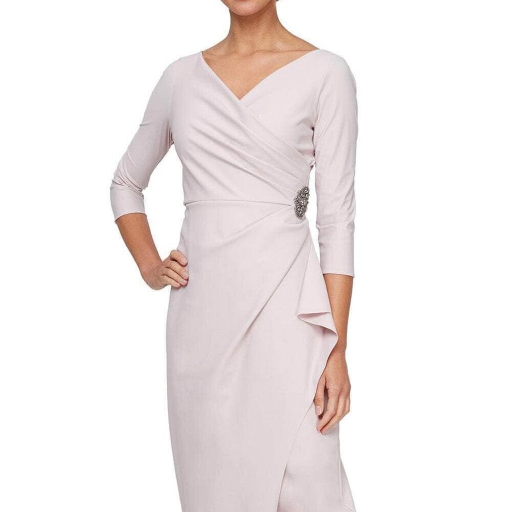 SALE NWT Alex Evenings 8134310 Mother of the Bride Dress Blush 10